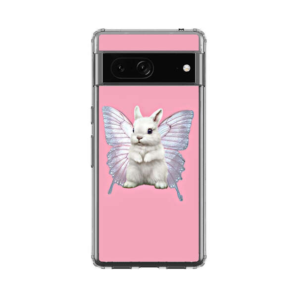 White Bunny with Butterfly Wings Google Pixel 7 Case