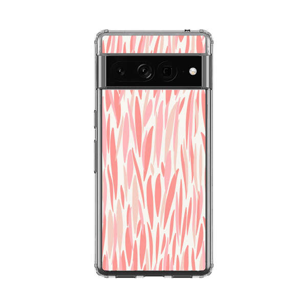 Abstract Coral Wavy Lines Pattern Google Pixel 7 Pro Case