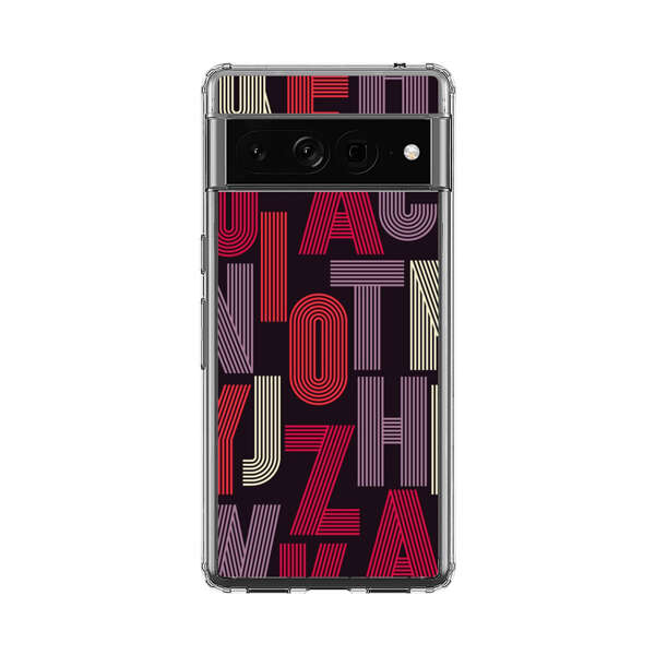 Abstract Letters Pattern Google Pixel 7 Pro Case