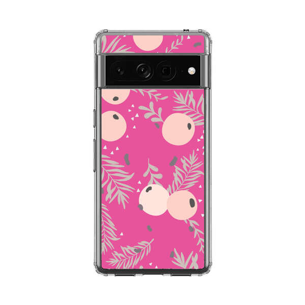 Berries Floral Pattern Pink Background Google Pixel 7 Pro Case