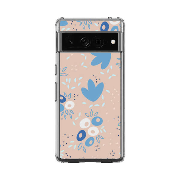 Blue Floral Pattern Google Pixel 7 Pro Case