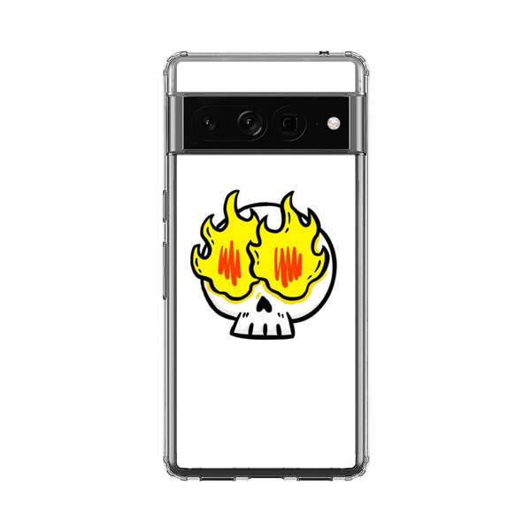 Cartoon Skull with Flames Google Pixel 7 Pro Case