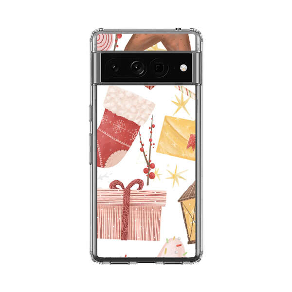 Christmas Festive Pattern with Gingerbread and Gifts Google Pixel 7 Pro Case