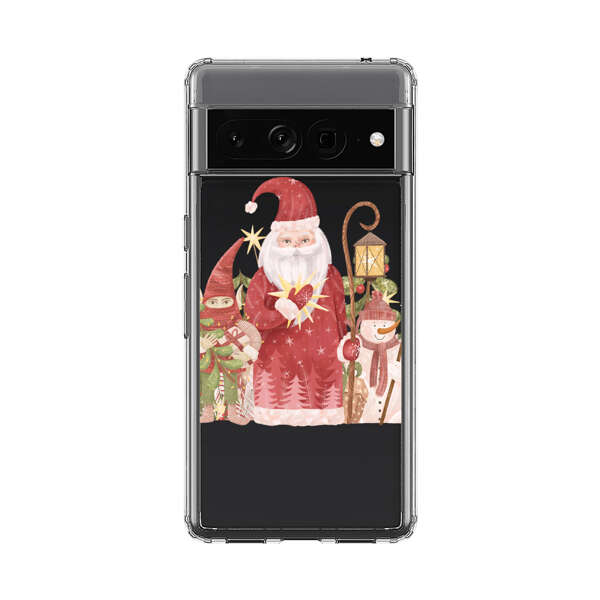 Christmas Santa Elf Snowman Festive Illustration Google Pixel 7 Pro Case