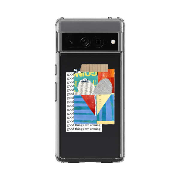 Colorful Abstract Collage with Geometric Shapes Google Pixel 7 Pro Case
