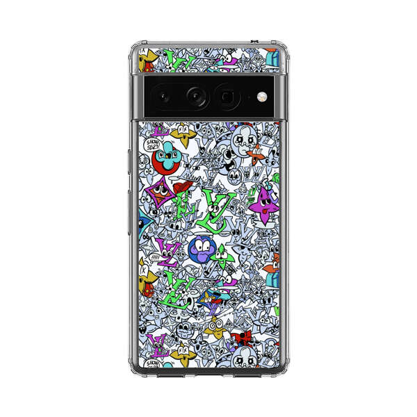 Colorful Cartoon Graffiti Pattern Google Pixel 7 Pro Case