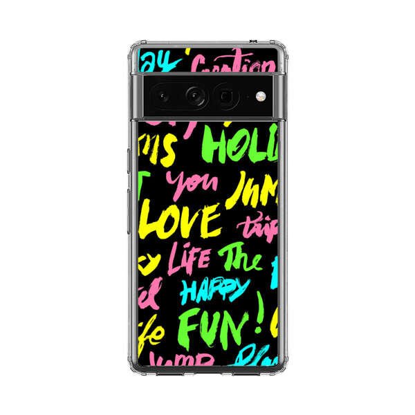 Colorful Positive Motivational Words Pattern Google Pixel 7 Pro Case