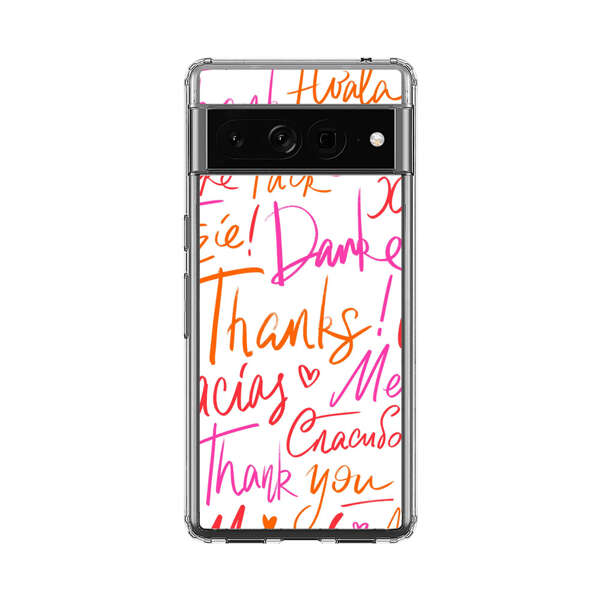 Colorful Thank You Multilingual Pattern Google Pixel 7 Pro Case