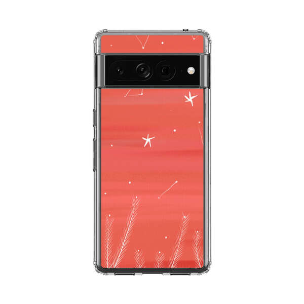 Coral Night Sky with Stars and Plants Google Pixel 7 Pro Case