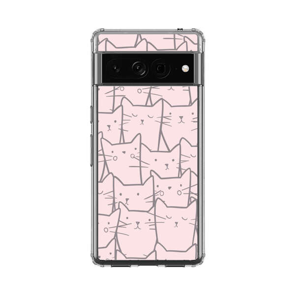 Cute Hand Drawn Cat Pattern Google Pixel 7 Pro Case