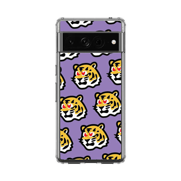 Cute Tiger with Heart Eyes Pattern Google Pixel 7 Pro Case