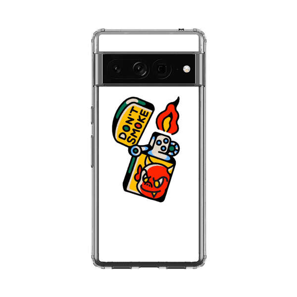 Don't Smoke Vintage Lighter with Devil Face Google Pixel 7 Pro Case