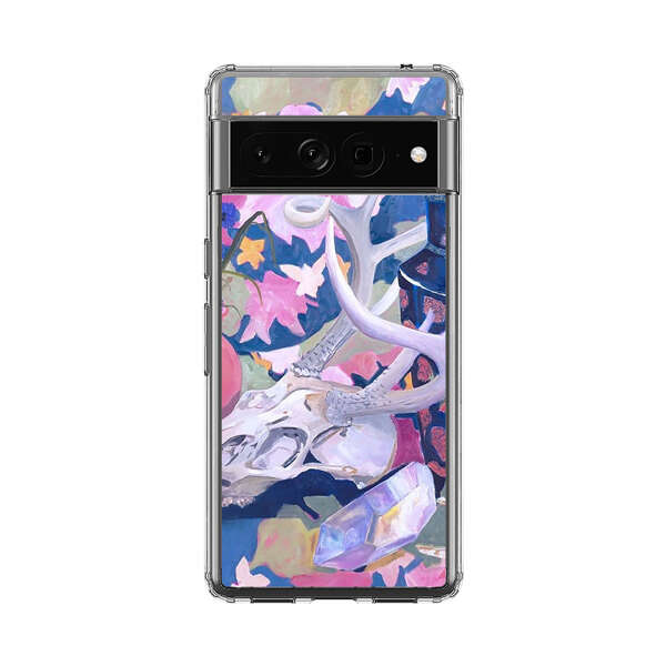 Floral Ornate Vases with Antlers Skull and Crystal Google Pixel 7 Pro Case