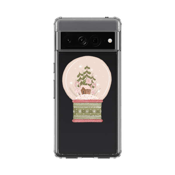 Holiday Snow Globe with Gingerbread House Google Pixel 7 Pro Case