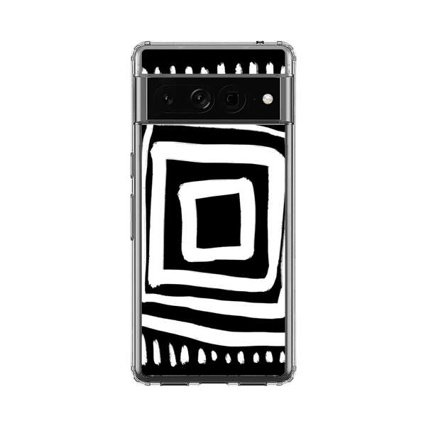 Minimalist Geometric Black and White Design Google Pixel 7 Pro Case