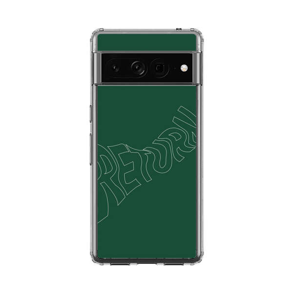 Minimalist Green Wavy Return Text Google Pixel 7 Pro Case