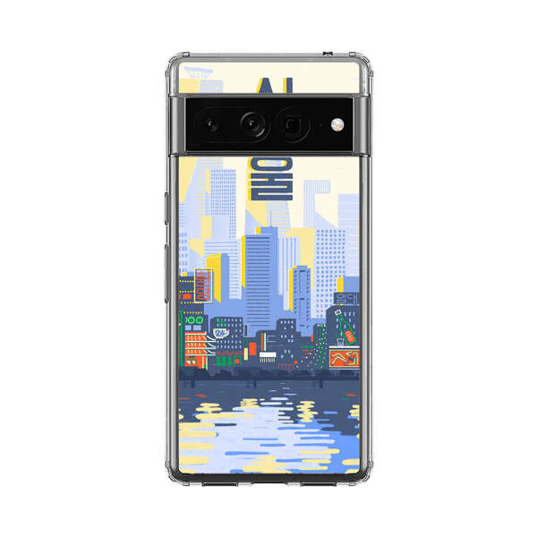 Modern City Skyline Reflection Google Pixel 7 Pro Case