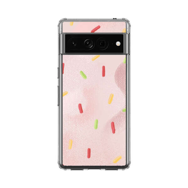 Pastel Pink Sprinkles Pattern Google Pixel 7 Pro Case