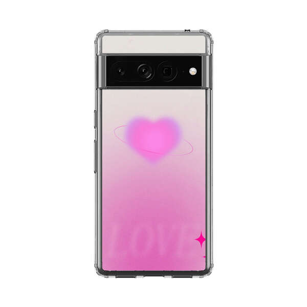 Pink Glowing Heart Love Sparkle Google Pixel 7 Pro Case
