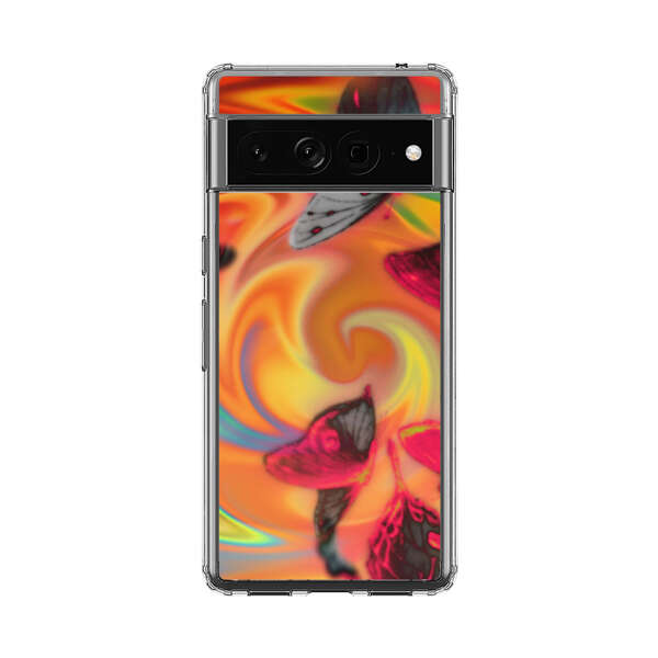 Psychedelic Butterflies Swirl Google Pixel 7 Pro Case