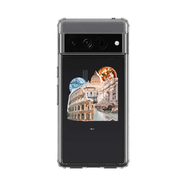 Rome Landmarks with Pizza Google Pixel 7 Pro Case