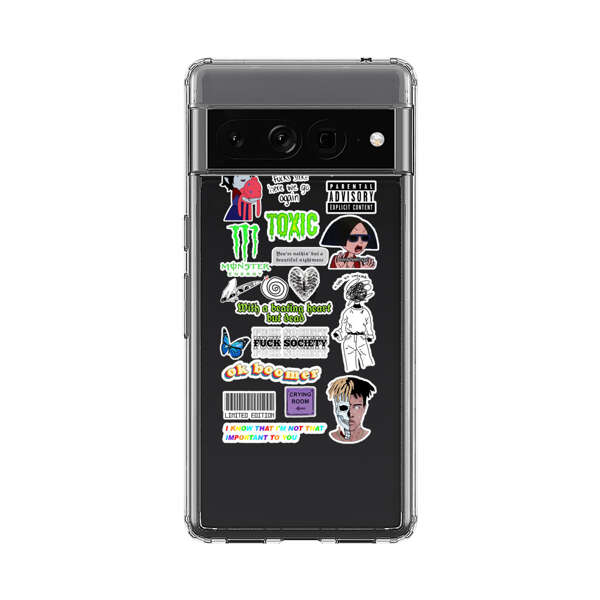 Sticker Collage Edgy Expressive Pop Culture Google Pixel 7 Pro Case