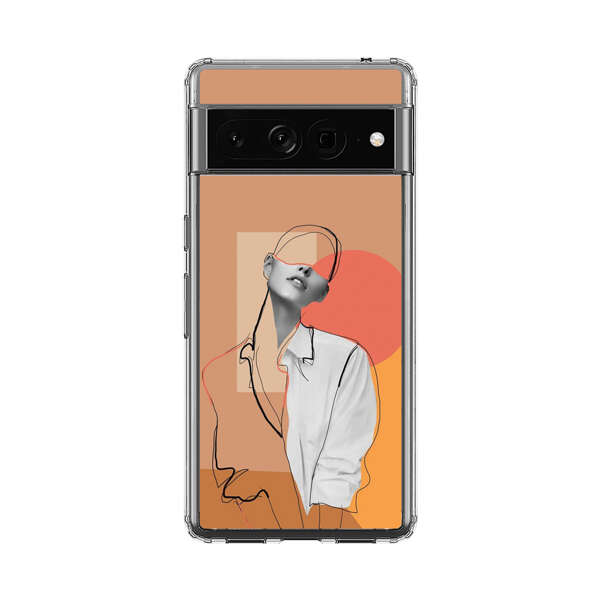 Stylish Abstract Portrait Art Google Pixel 7 Pro Case