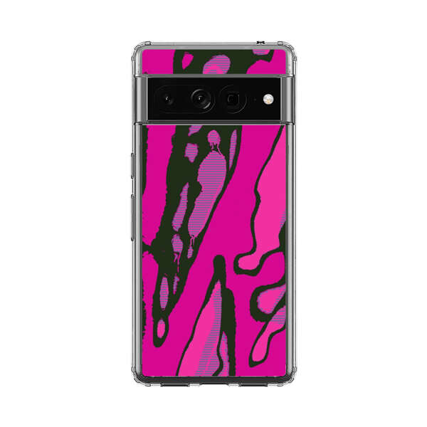Vibrant Abstract Magenta Black Pattern Google Pixel 7 Pro Case