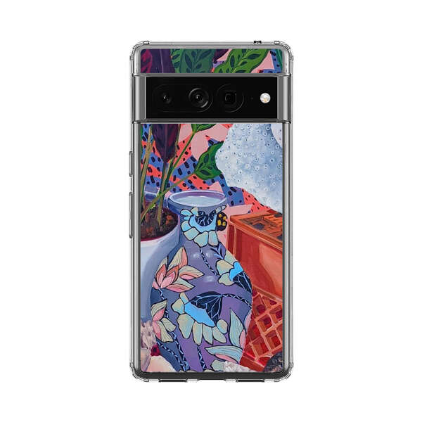 Vibrant Still Life with Plants and Vase Google Pixel 7 Pro Case