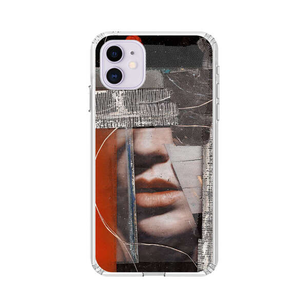 Abstract Collage Close Up Face iPhone 11 Case