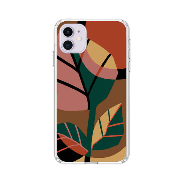 Abstract Geometric Leaves Design iPhone 11 Case