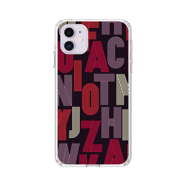 Abstract Letters Pattern iPhone 11 Case