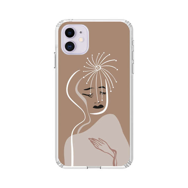 Artistic Abstract Portrait with Serene Face iPhone 11 Case