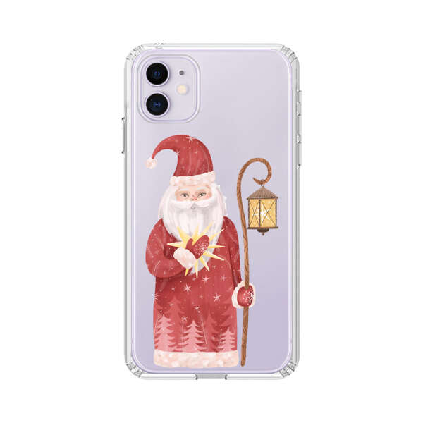Charming Santa Claus Holding Glowing Heart and Lantern iPhone 11 Case