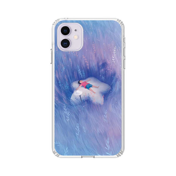 Child Relaxing in Dreamy Field iPhone 11 Case