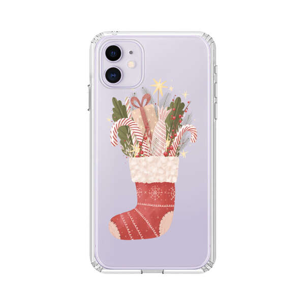 Christmas Stocking with Gifts and Candy Canes iPhone 11 Case
