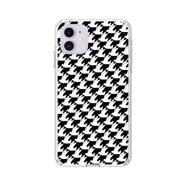 Classic Black and White Houndstooth Pattern iPhone 11 Case