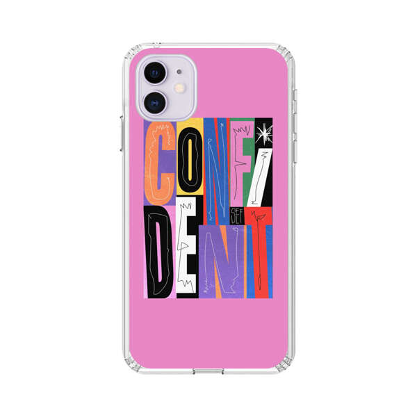 Confident Bold Colorful Typography iPhone 11 Case