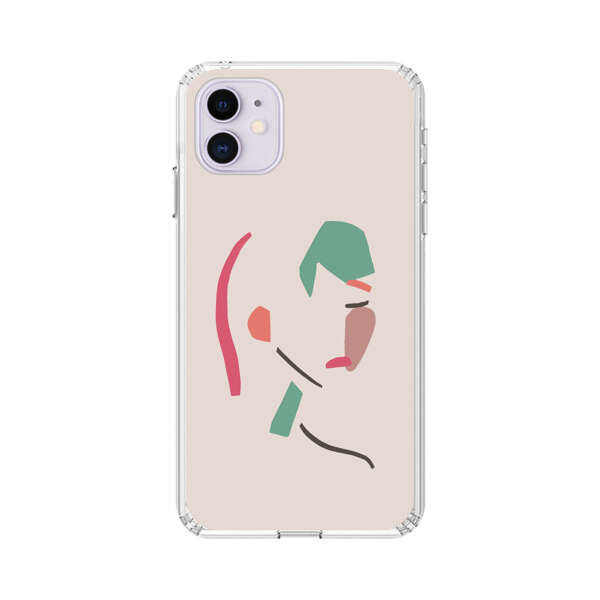 Minimalist Abstract Line Art Woman Face iPhone 11 Case