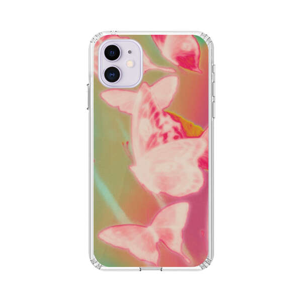 Pink Butterflies Dreamy Colorful Background iPhone 11 Case