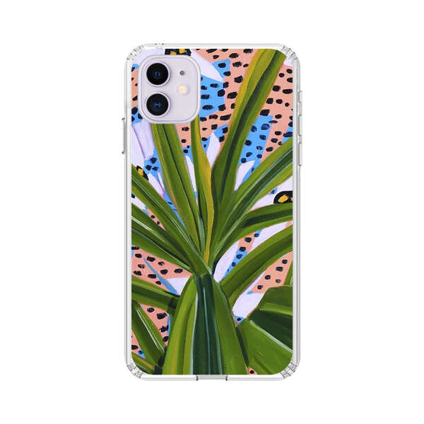 Tropical Leaves Abstract Pattern iPhone 11 Case