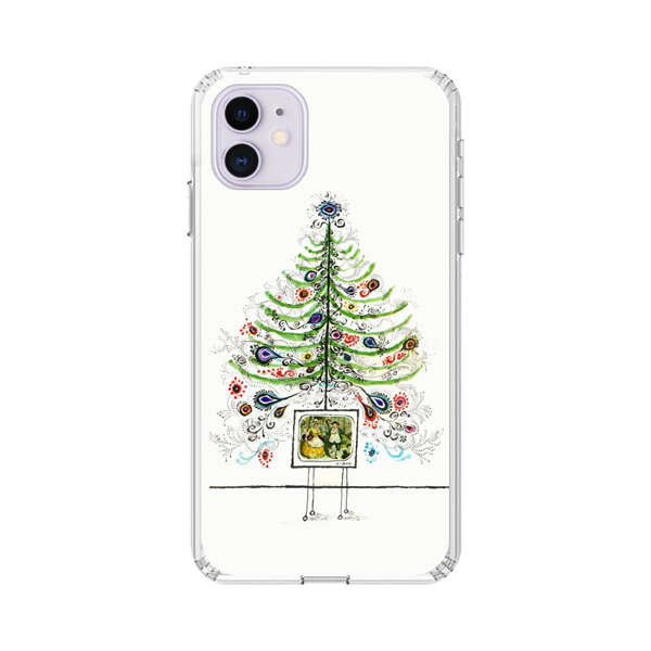 Whimsical Christmas Tree Artistic Design iPhone 11 Case