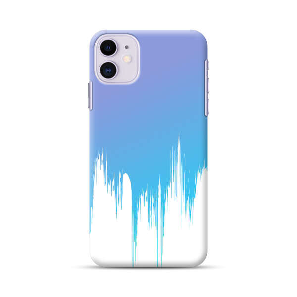 Abstract Blue and Purple Dripping Paint iPhone 11 Hard Case