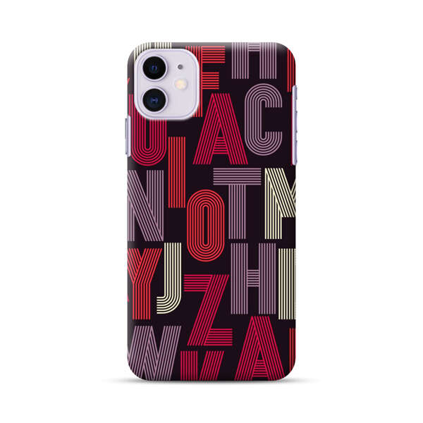 Abstract Letters Pattern iPhone 11 Hard Case