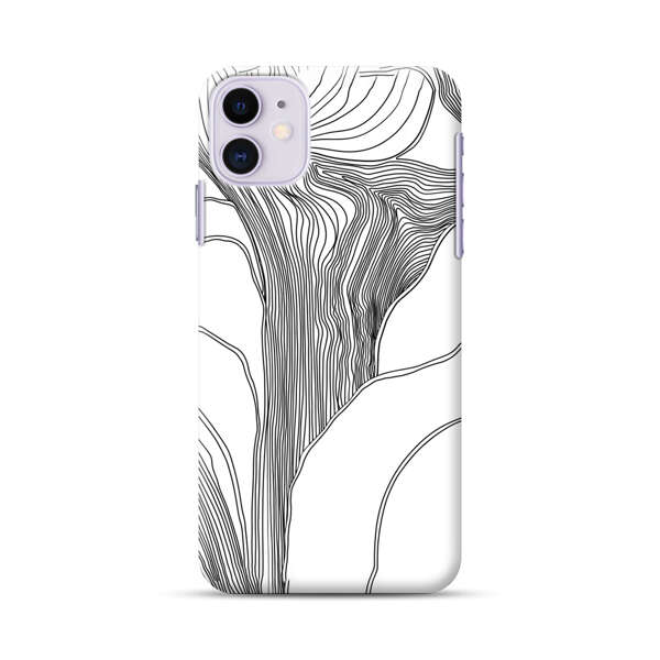 Abstract Line Art Design iPhone 11 Hard Case