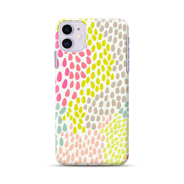 Colorful Abstract Teardrop Pattern iPhone 11 Hard Case