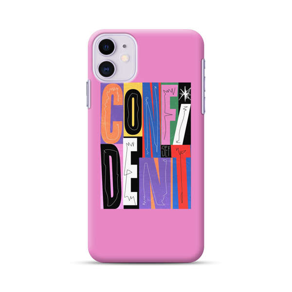 Confident Bold Colorful Typography iPhone 11 Hard Case