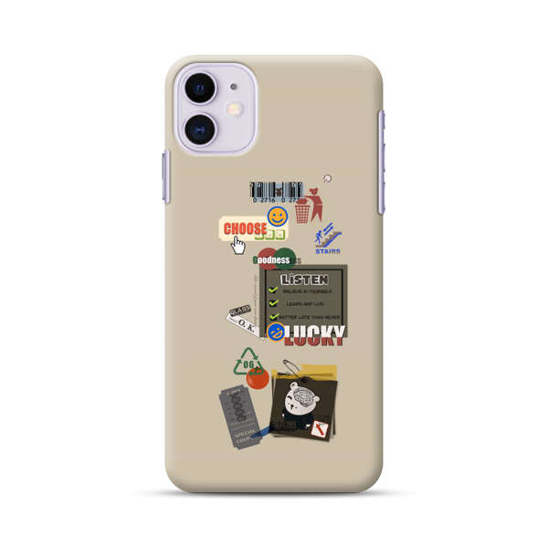 Creative Collage of Motivational Elements iPhone 11 Hard Case