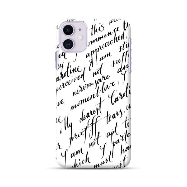 Handwritten Calligraphy iPhone 11 Hard Case