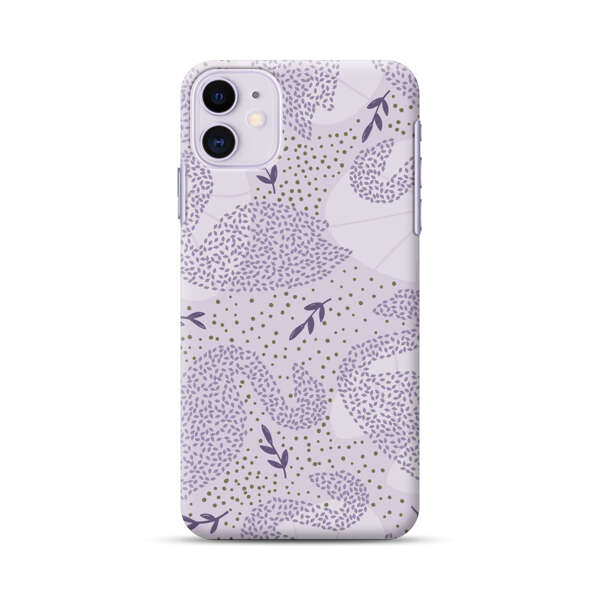Lavender Swan Pattern iPhone 11 Hard Case